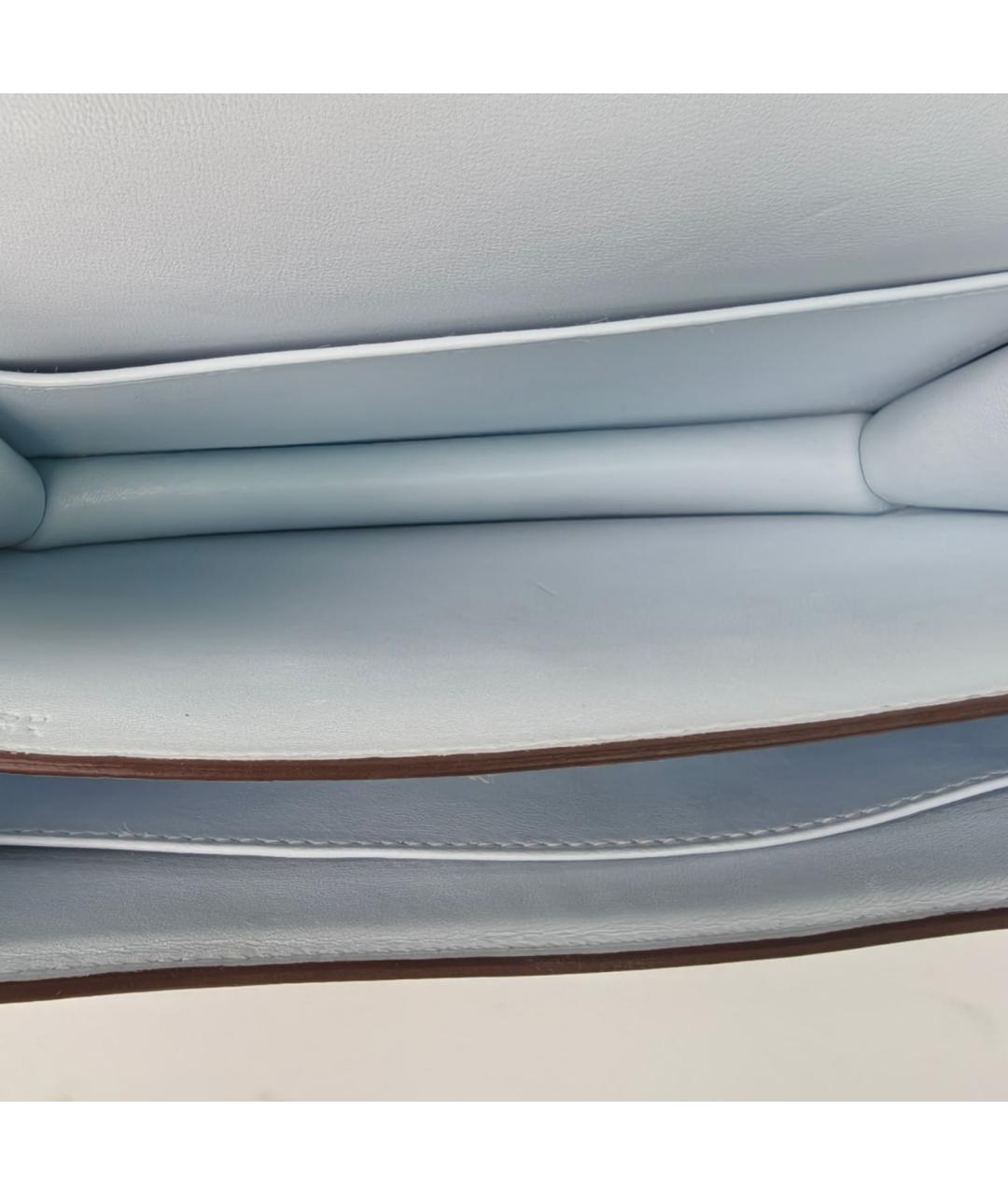 HERMES Голубая кожаная сумка через плечо, фото 8