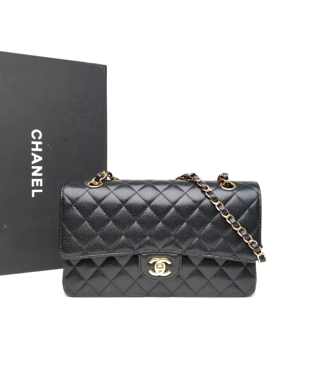 CHANEL Черная кожаная сумка через плечо, фото 9