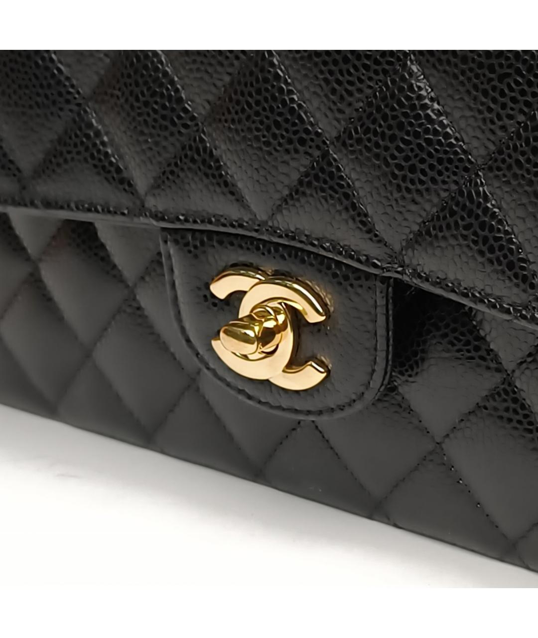 CHANEL Черная кожаная сумка через плечо, фото 8