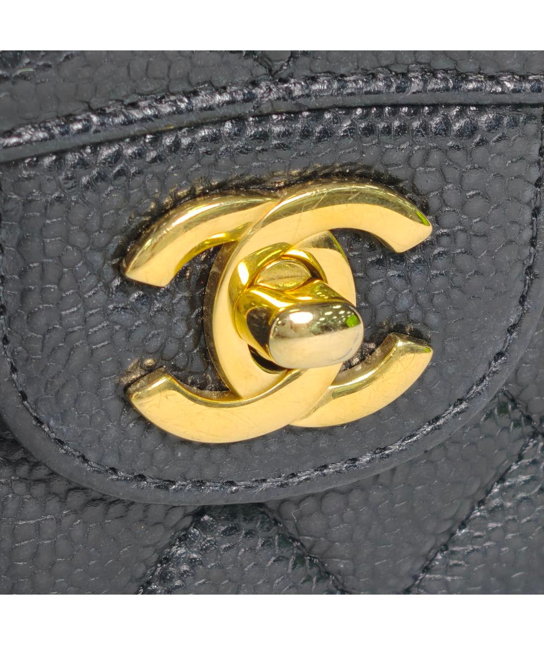 CHANEL Черная кожаная сумка через плечо, фото 7