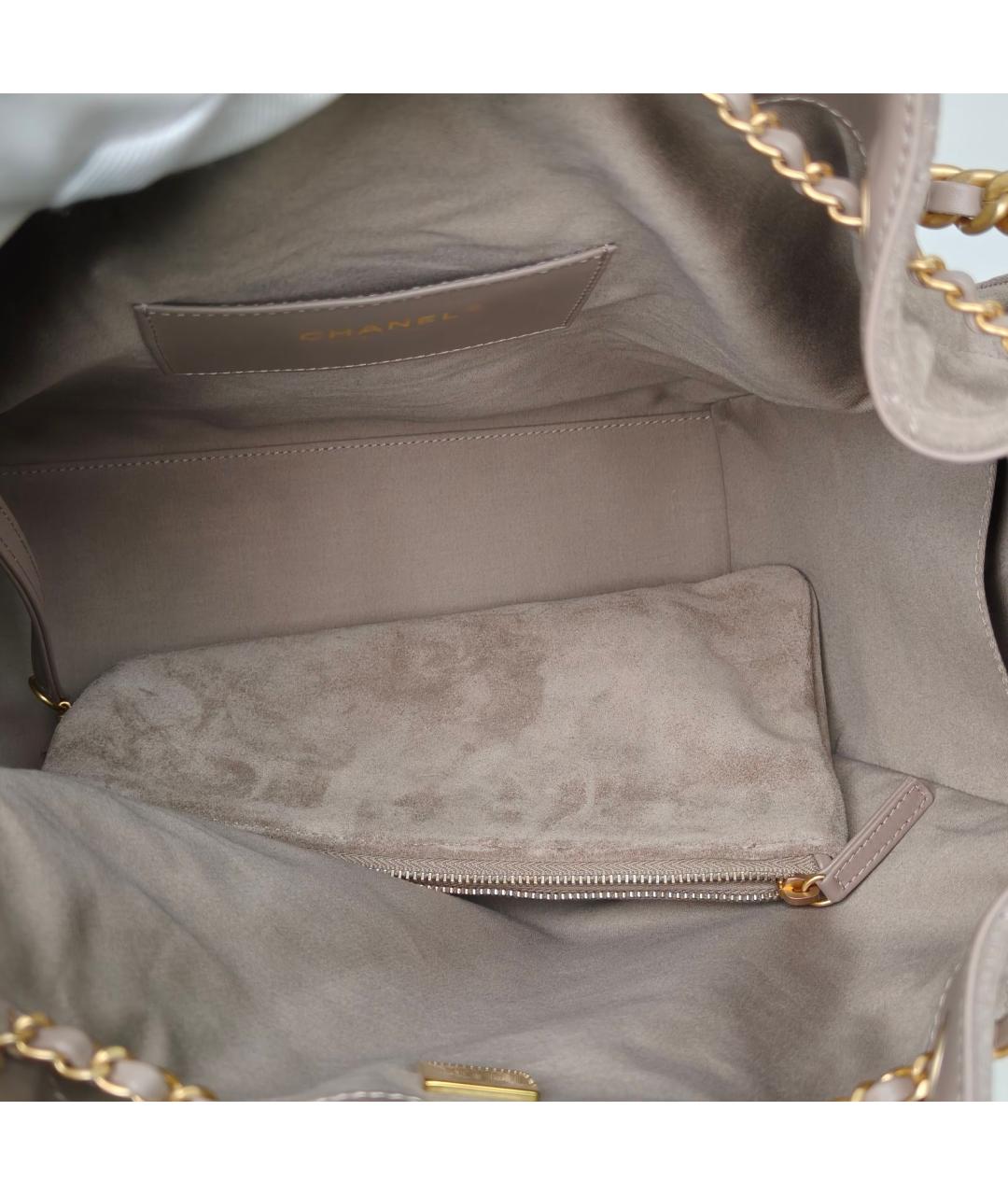 CHANEL Серая замшевая сумка через плечо, фото 8