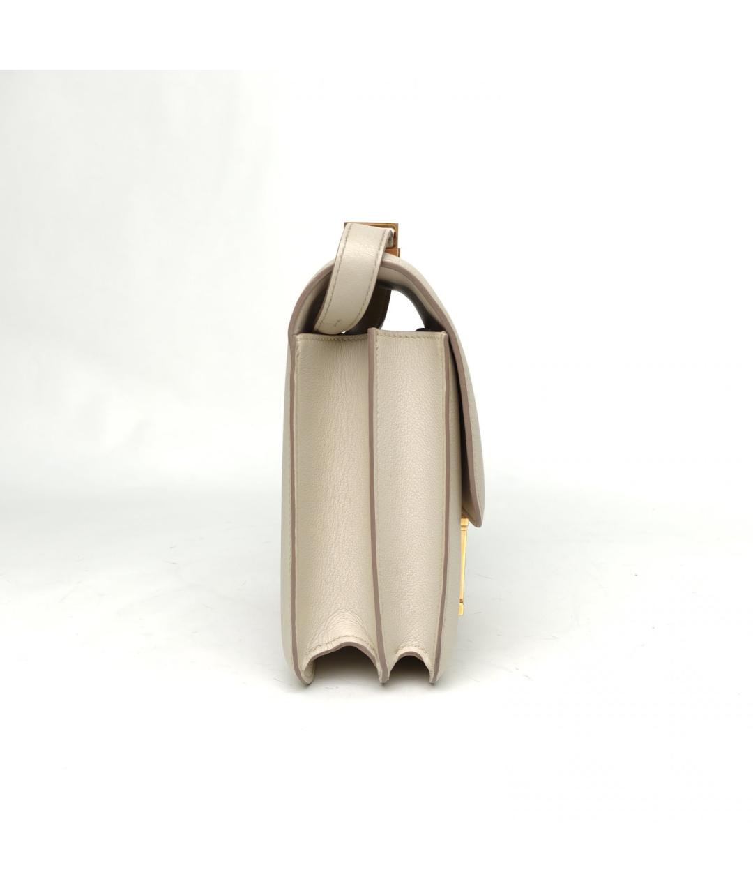 HERMES Серая кожаная сумка через плечо, фото 9