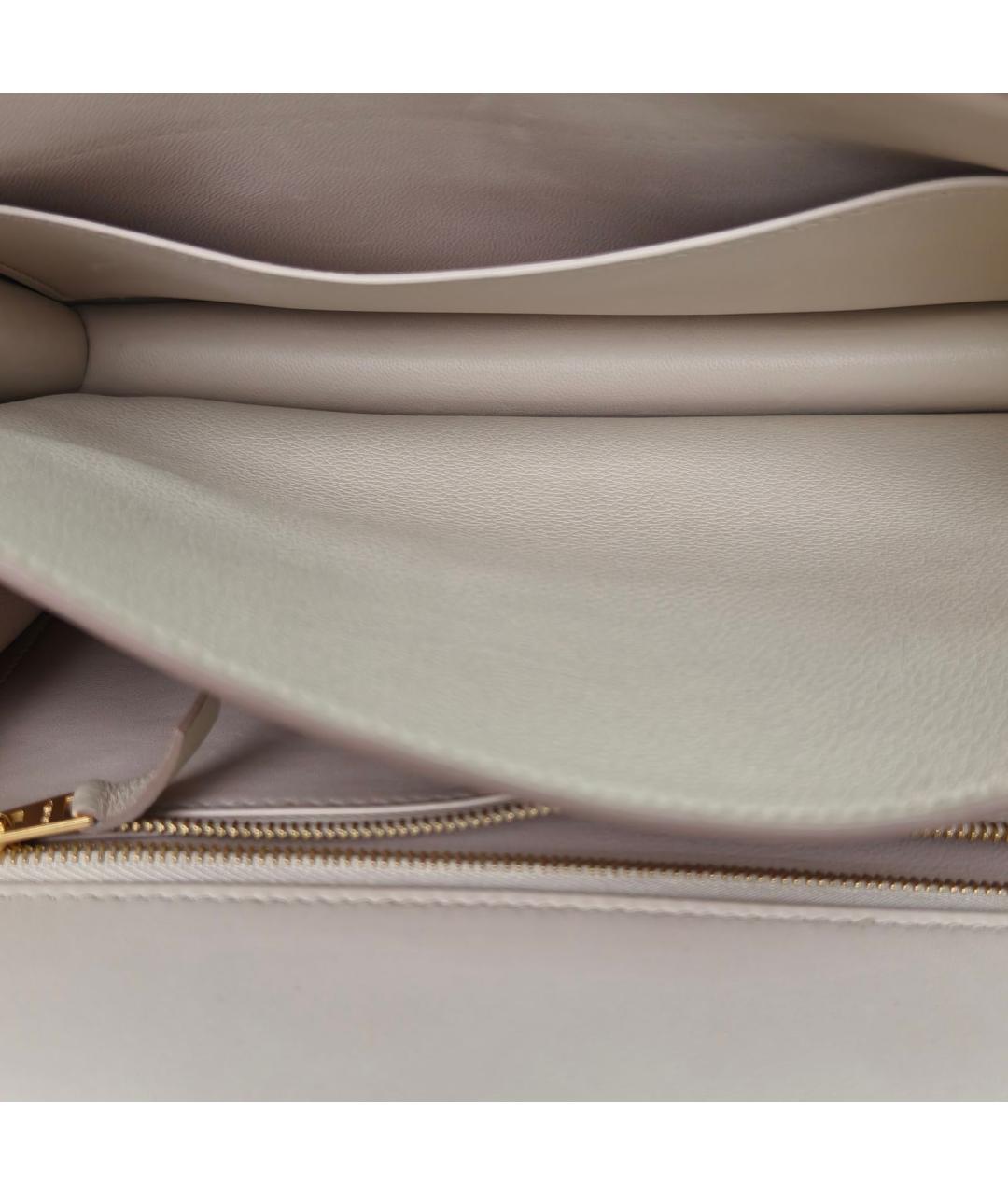 HERMES Серая кожаная сумка через плечо, фото 3