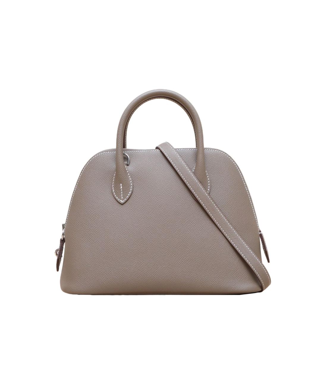 HERMES Серая кожаная сумка через плечо, фото 1