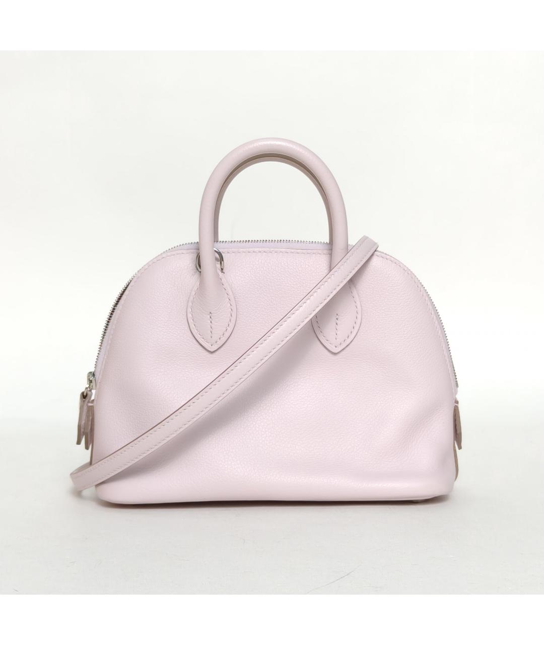 HERMES Розовая кожаная сумка через плечо, фото 2