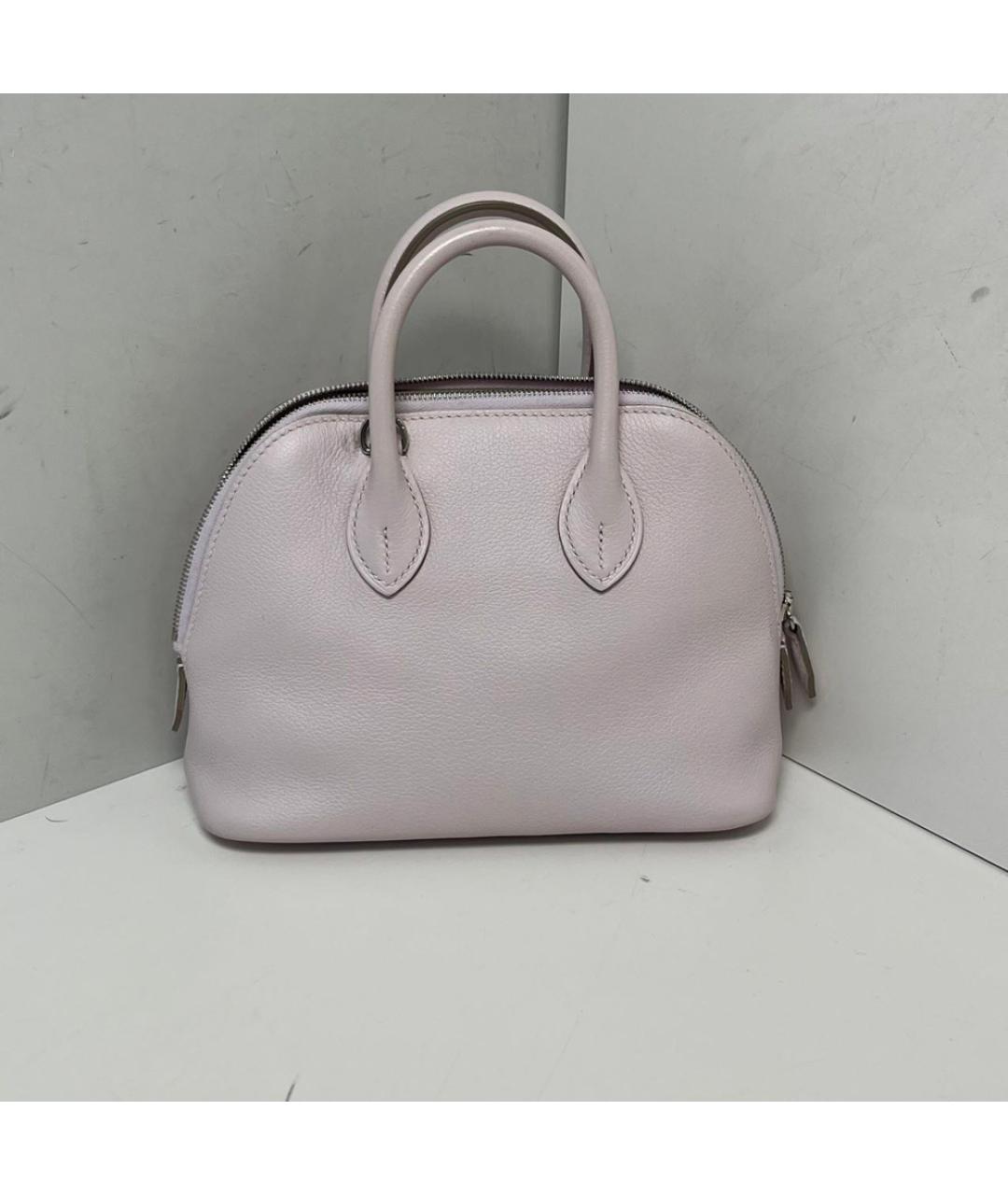 HERMES Розовая кожаная сумка через плечо, фото 9