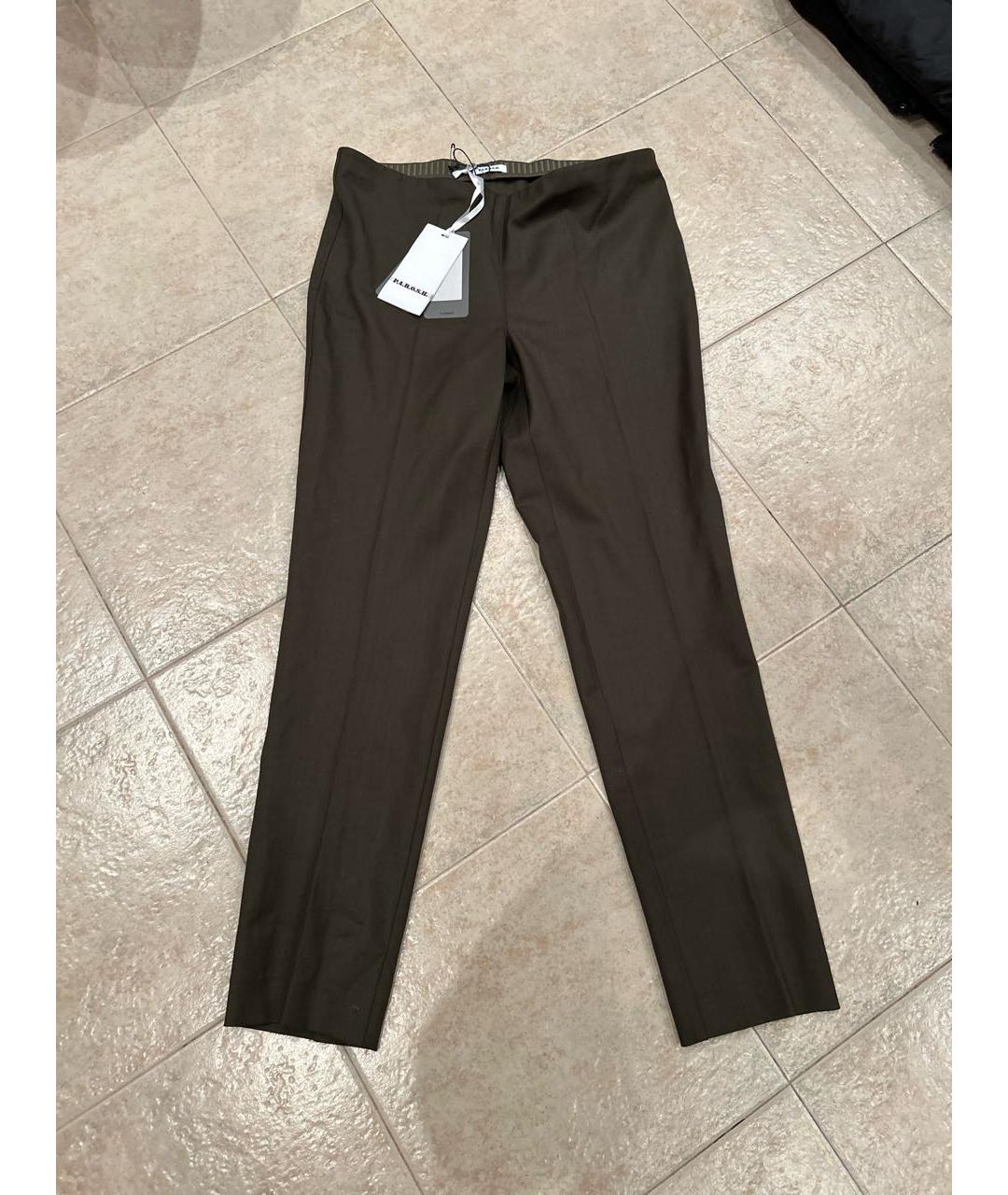 P.A.R.O.S.H. Антрацитовые шерстяные брюки узкие, фото 4