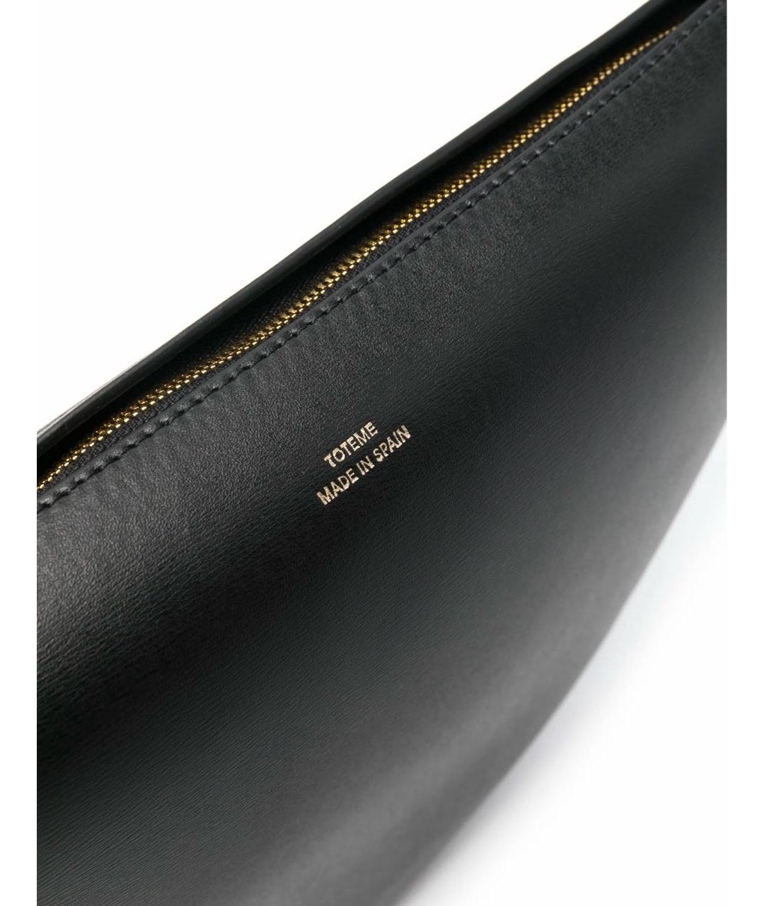 TOTEME Черная кожаная сумка с короткими ручками, фото 4