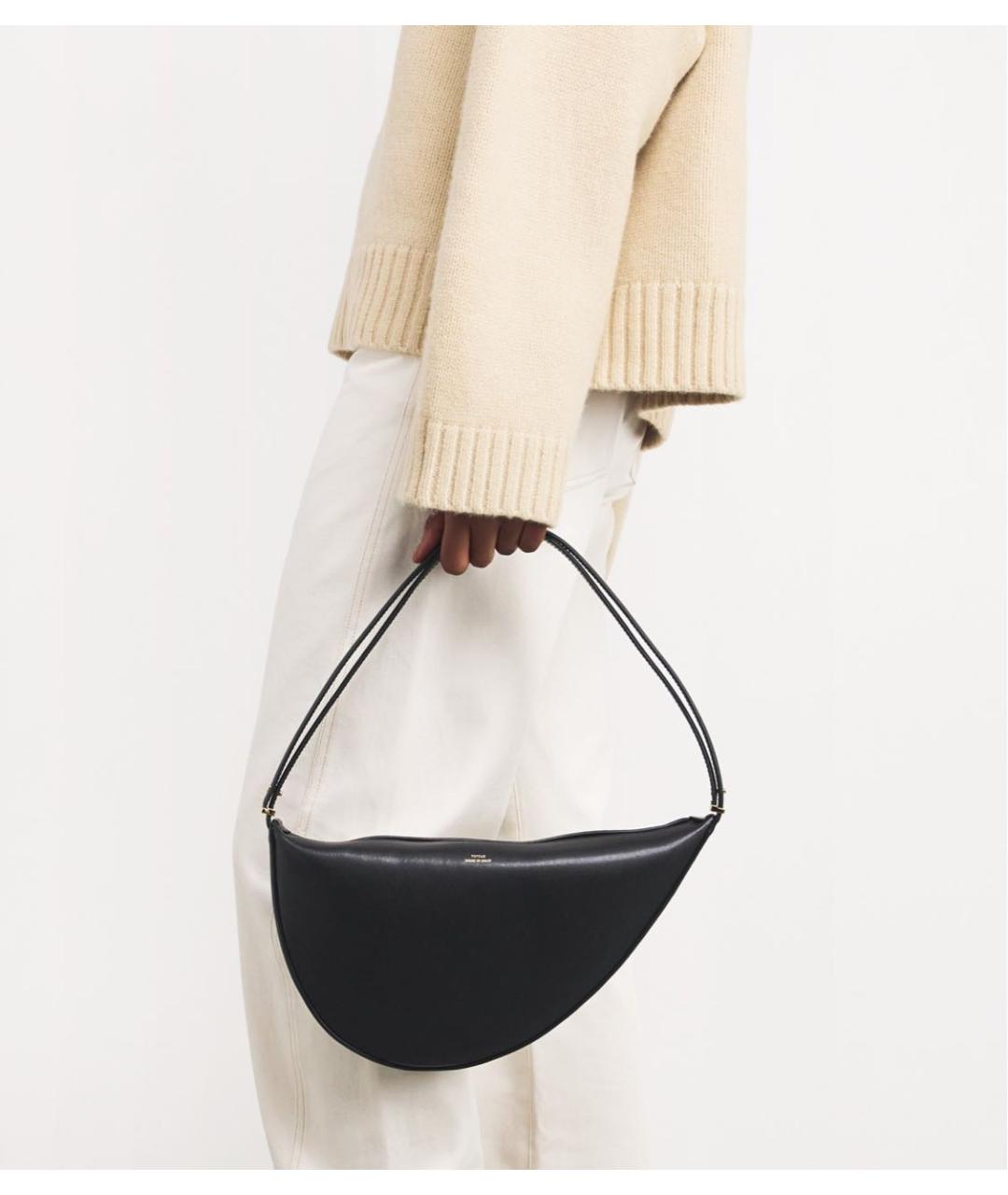 TOTEME Черная кожаная сумка с короткими ручками, фото 3