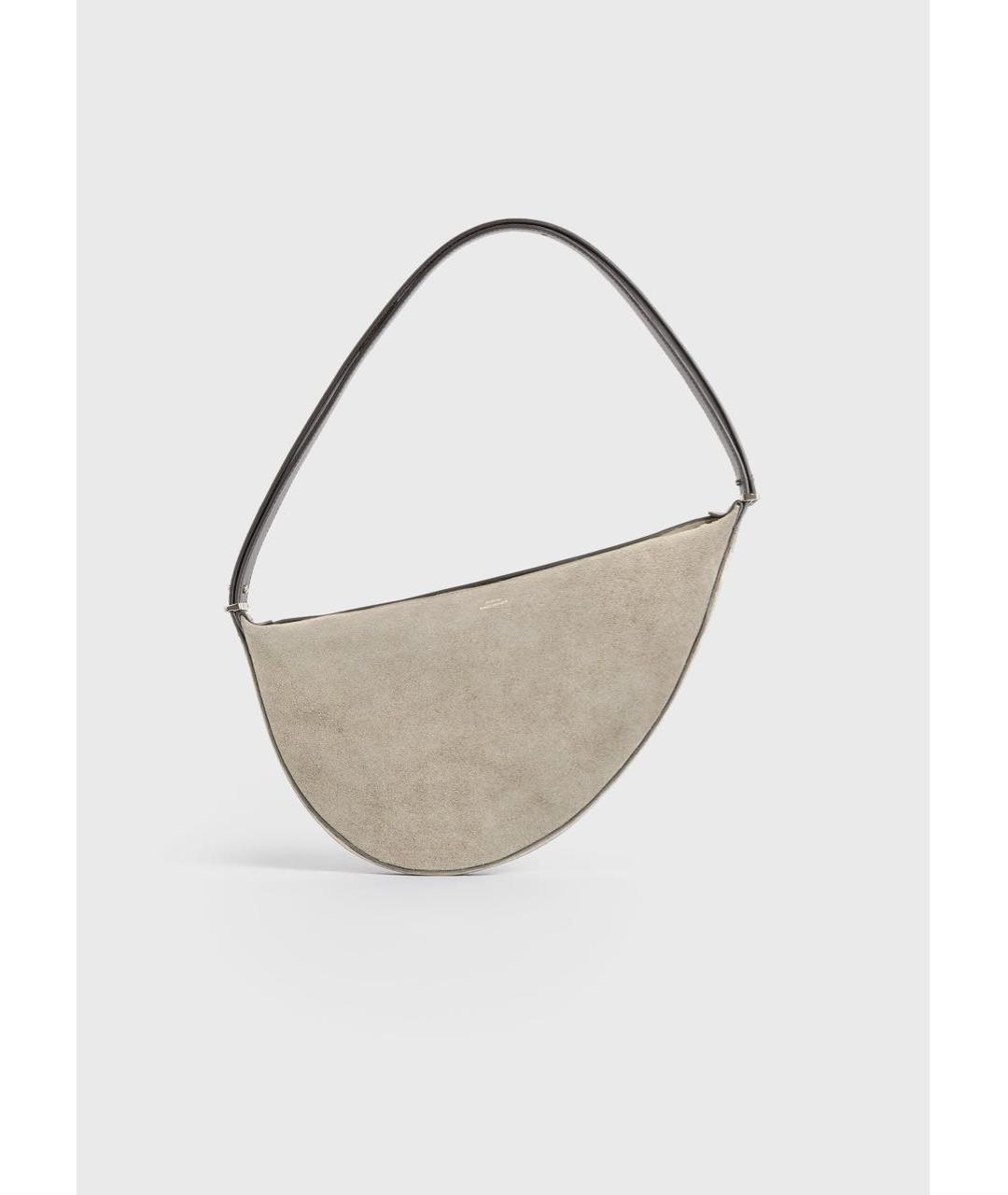 TOTEME Бежевая замшевая сумка с короткими ручками, фото 6