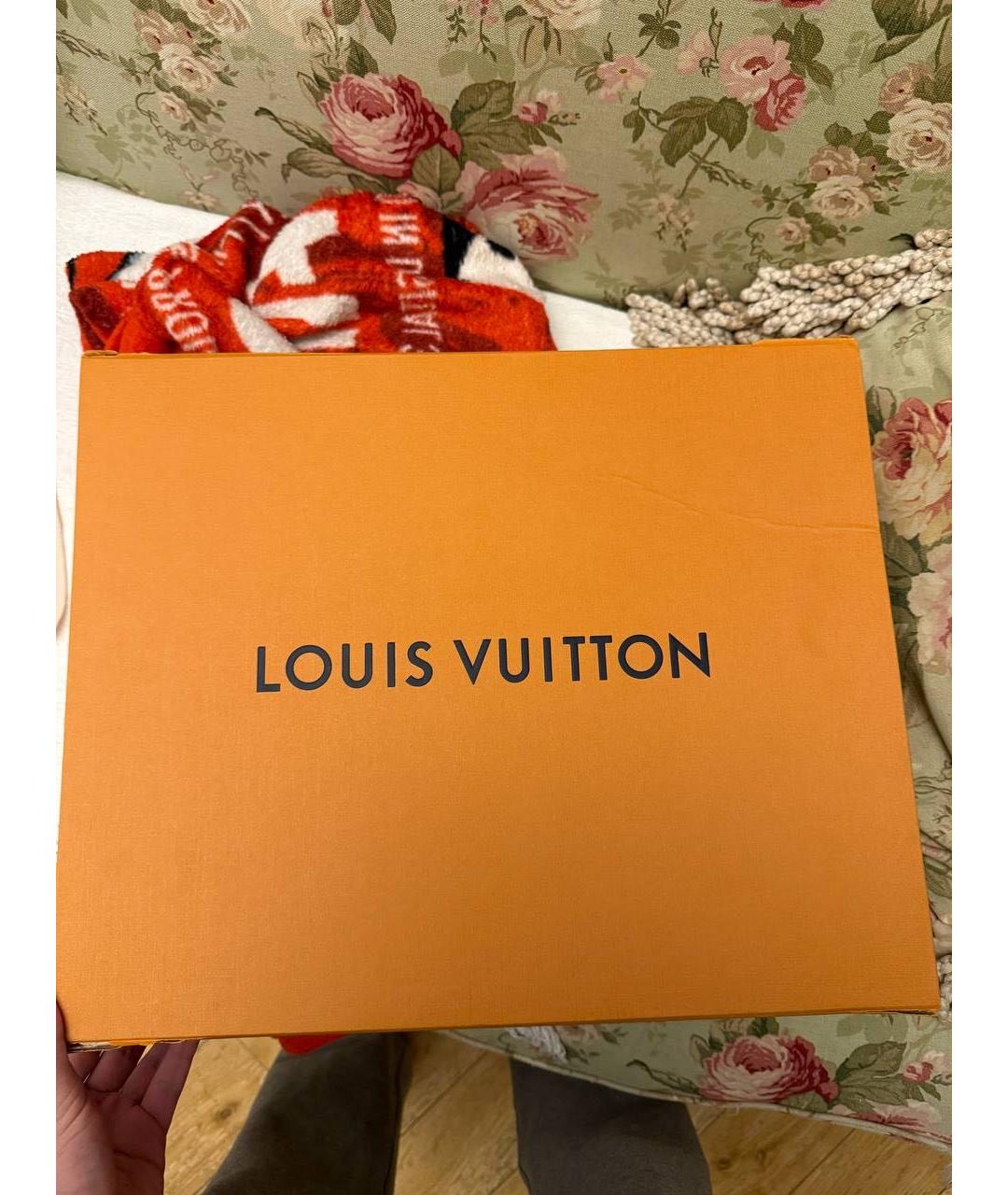 LOUIS VUITTON Коричневая кожаная сумка через плечо, фото 4