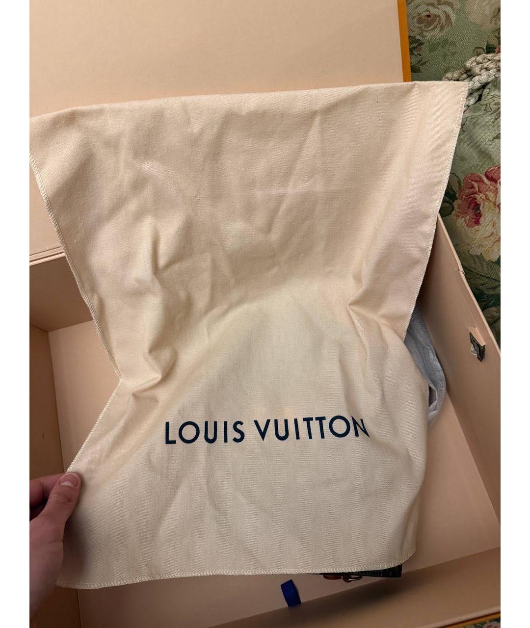 LOUIS VUITTON Коричневая кожаная сумка через плечо, фото 7