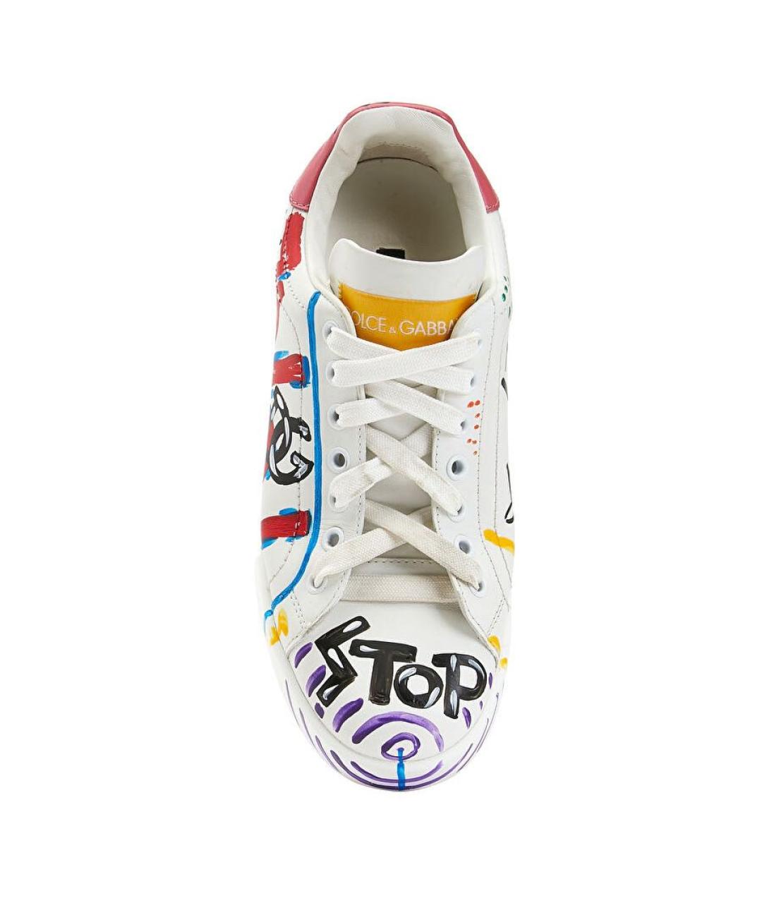 DOLCE&GABBANA Мульти кожаные кеды, фото 4