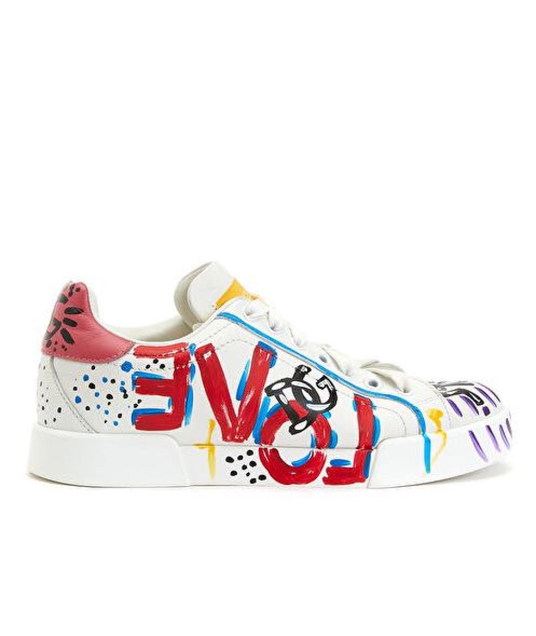 DOLCE&GABBANA Мульти кожаные кеды, фото 6