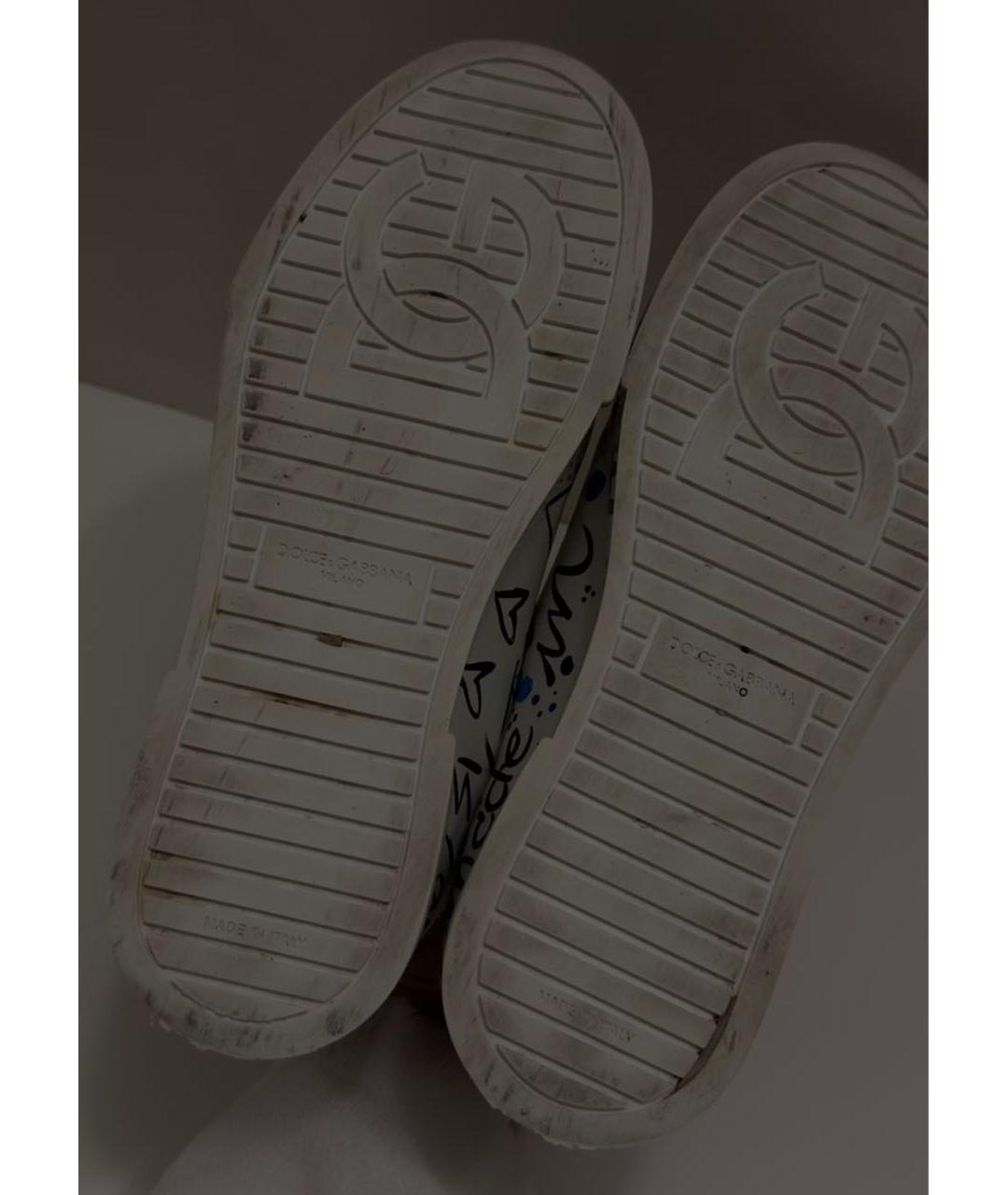 DOLCE&GABBANA Мульти кожаные кеды, фото 5