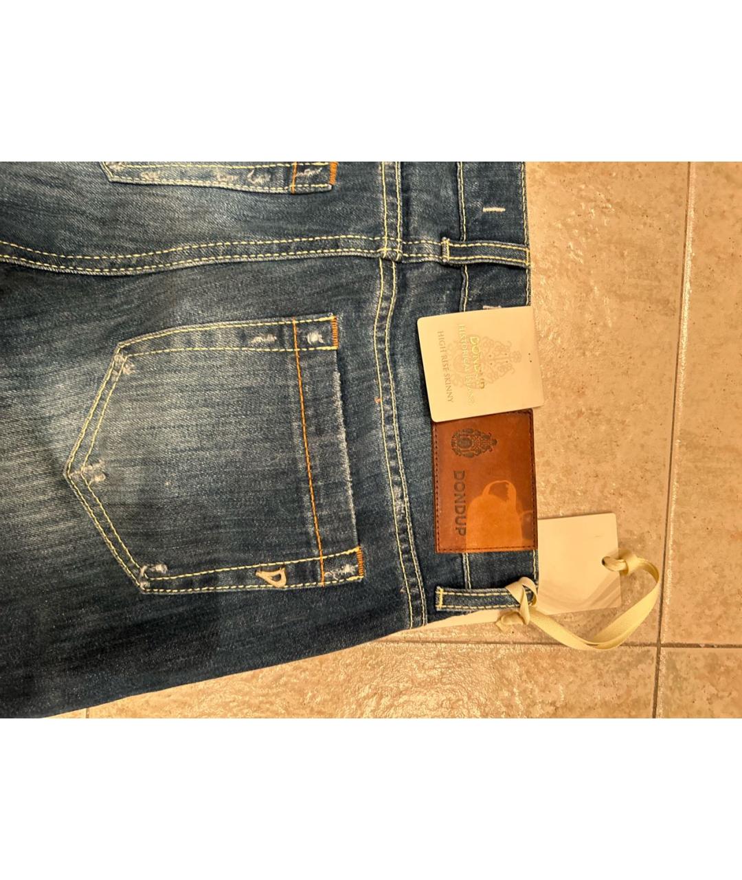DONDUP Синие хлопко-эластановые джинсы слим, фото 5