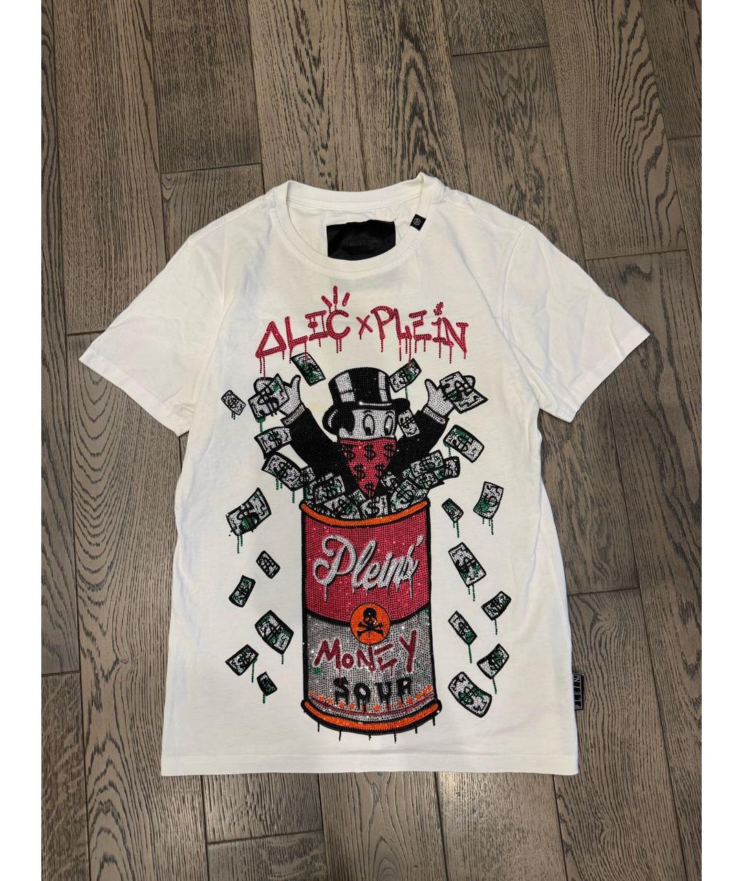 PHILIPP PLEIN Белая хлопковая футболка, фото 5