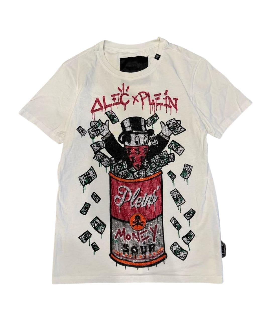 PHILIPP PLEIN Белая хлопковая футболка, фото 1