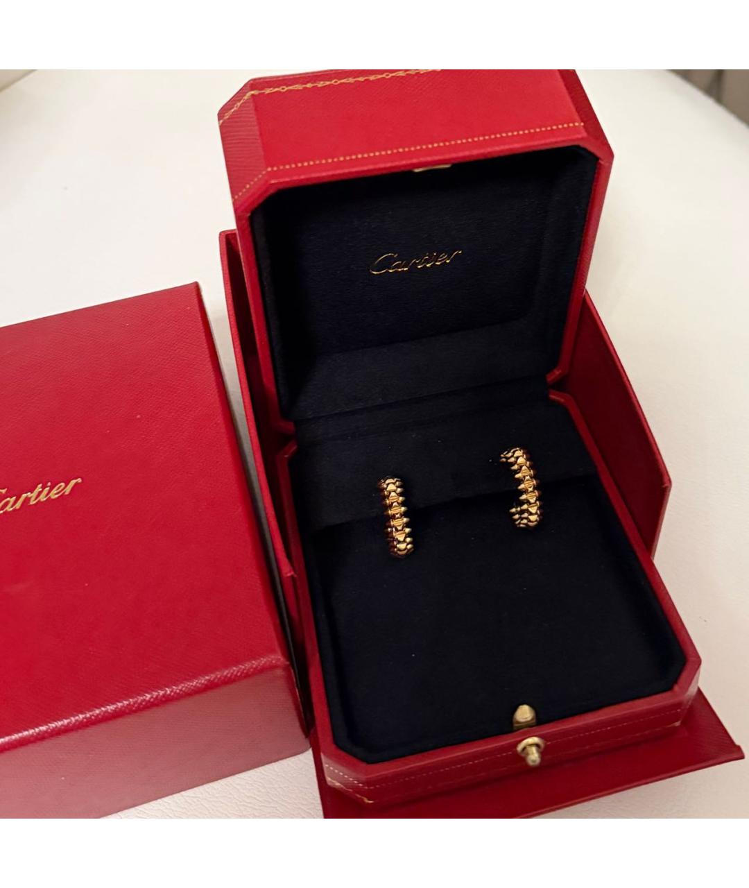 CARTIER Золотые серьги из розового золота, фото 4