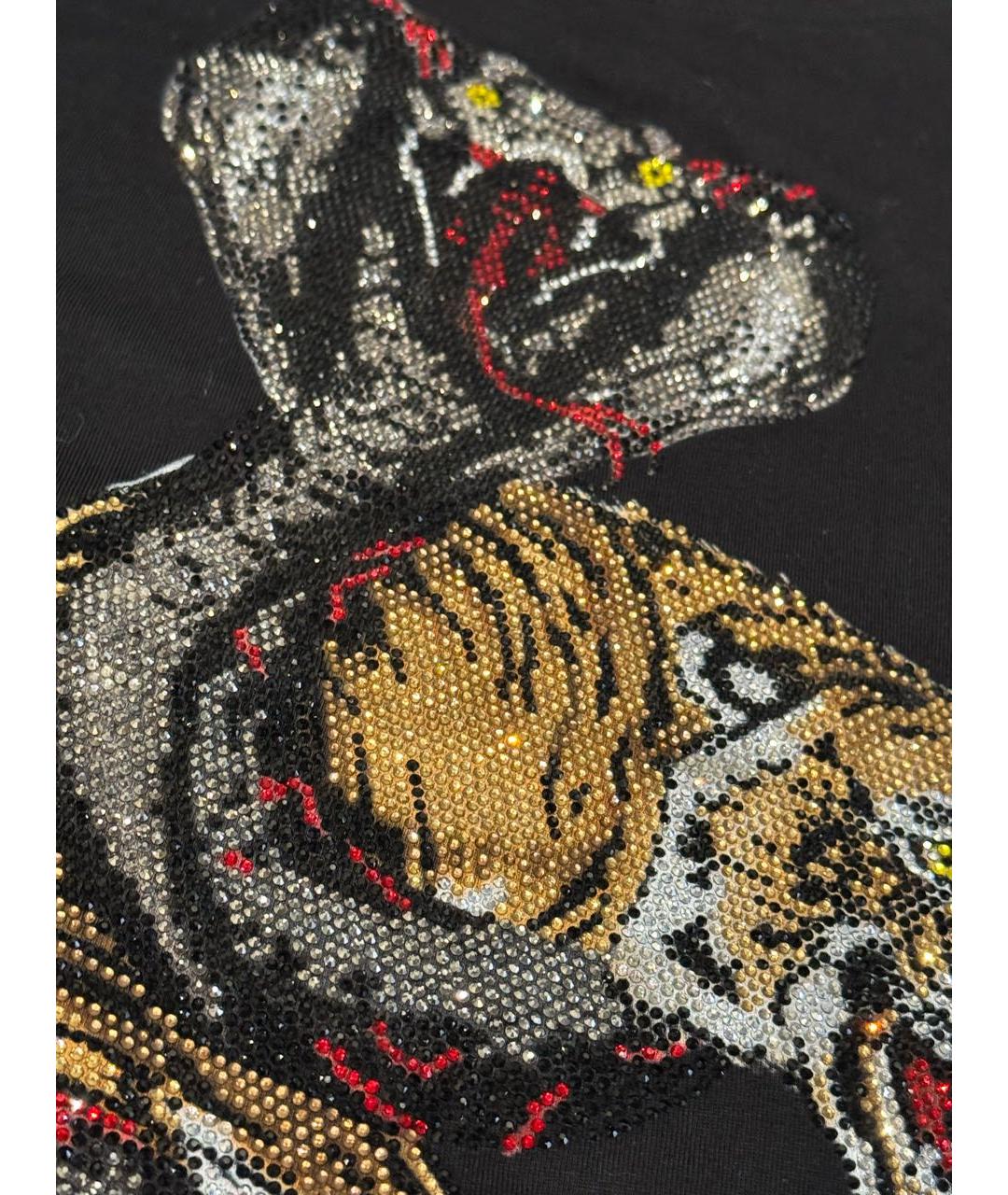 PHILIPP PLEIN Черная хлопковая футболка, фото 2