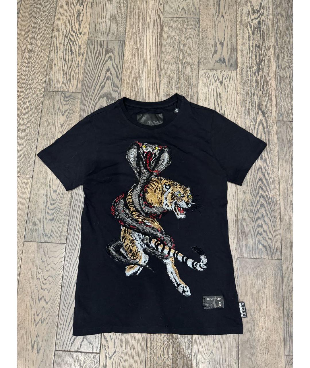 PHILIPP PLEIN Черная хлопковая футболка, фото 8