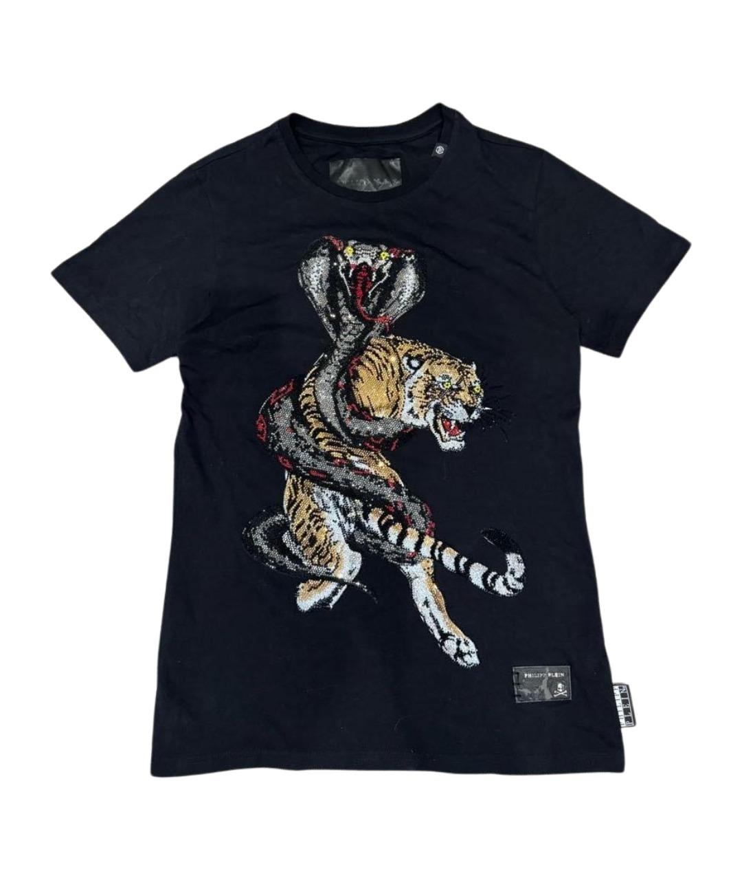 PHILIPP PLEIN Черная хлопковая футболка, фото 1