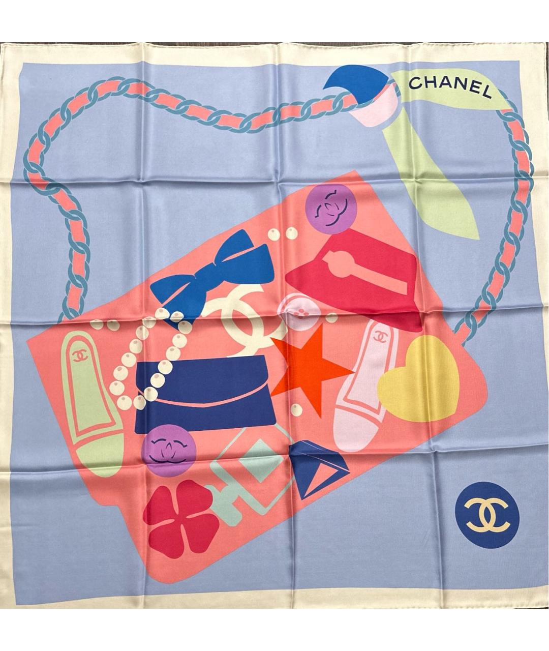 CHANEL Мульти шелковый платок, фото 2