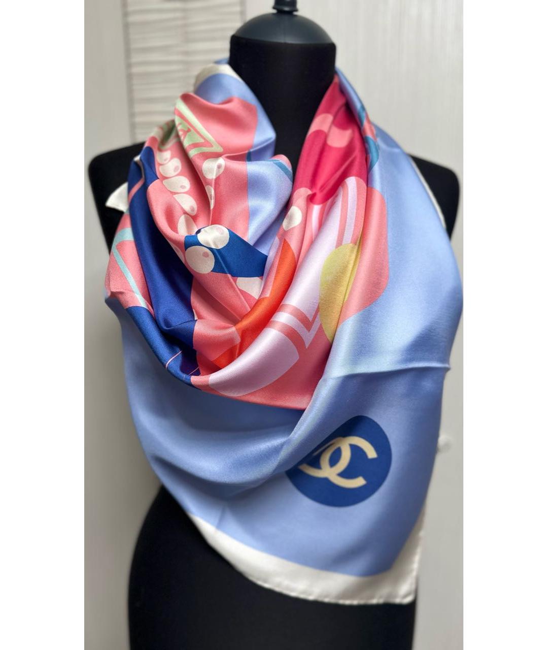CHANEL Мульти шелковый платок, фото 7