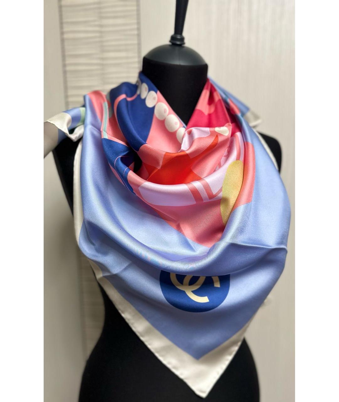 CHANEL Мульти шелковый платок, фото 8