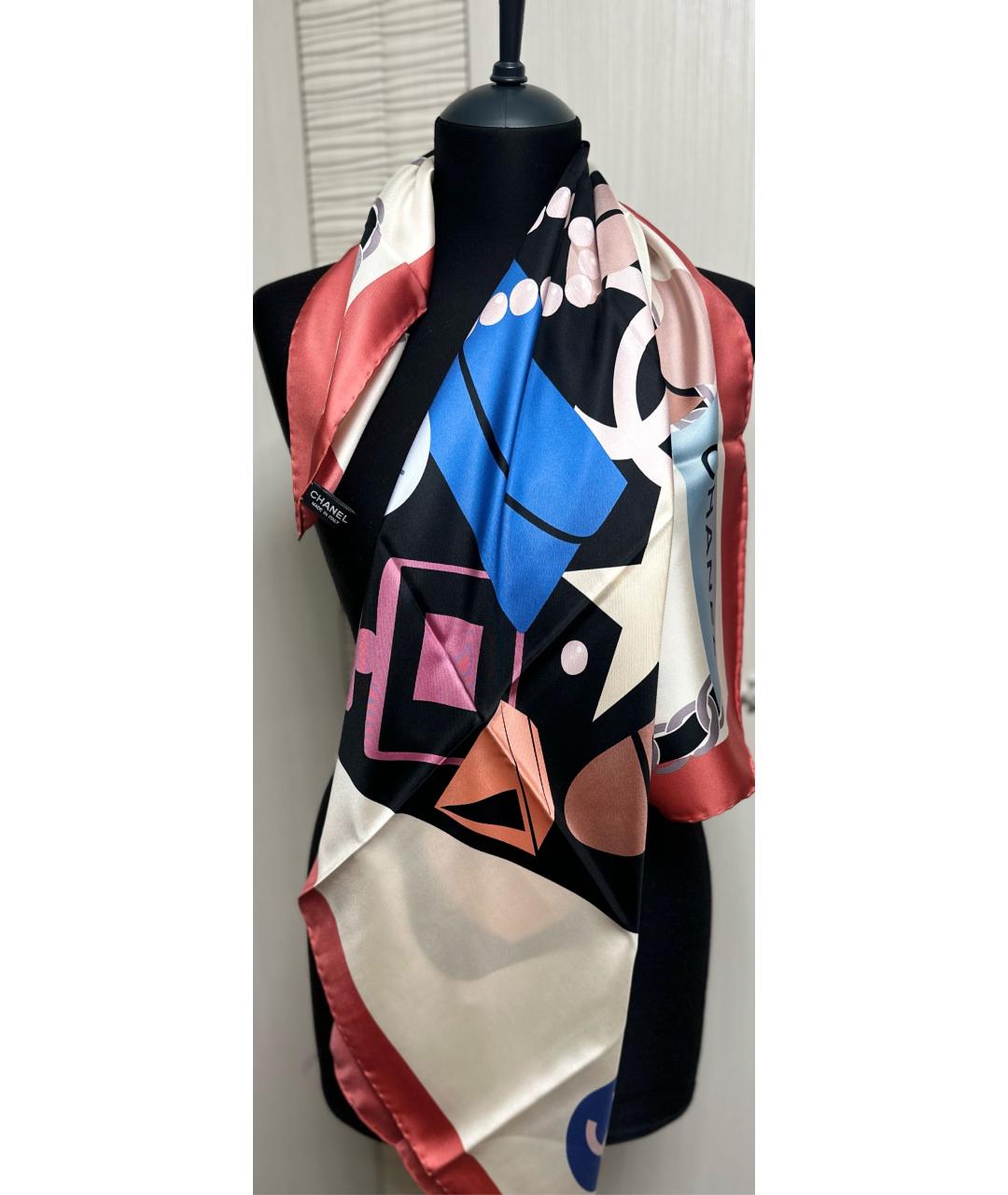CHANEL Мульти шелковый платок, фото 4