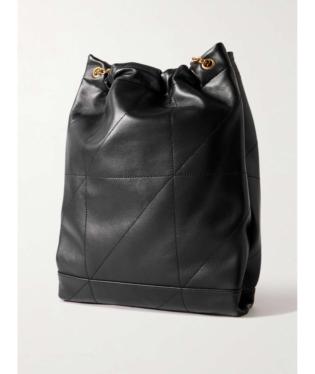 SAINT LAURENT Черная кожаная сумка тоут, фото 5