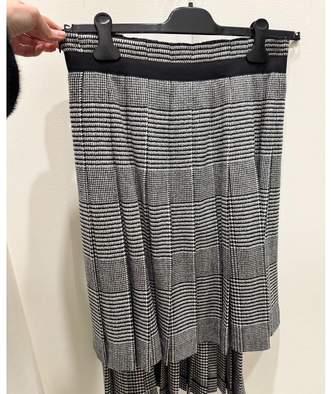 ERMANNO SCERVINO Серая шерстяная юбка миди, фото 2