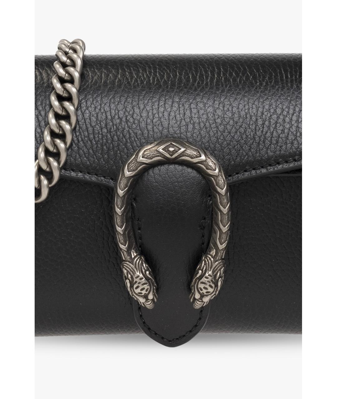 GUCCI Черная кожаная сумка с короткими ручками, фото 6