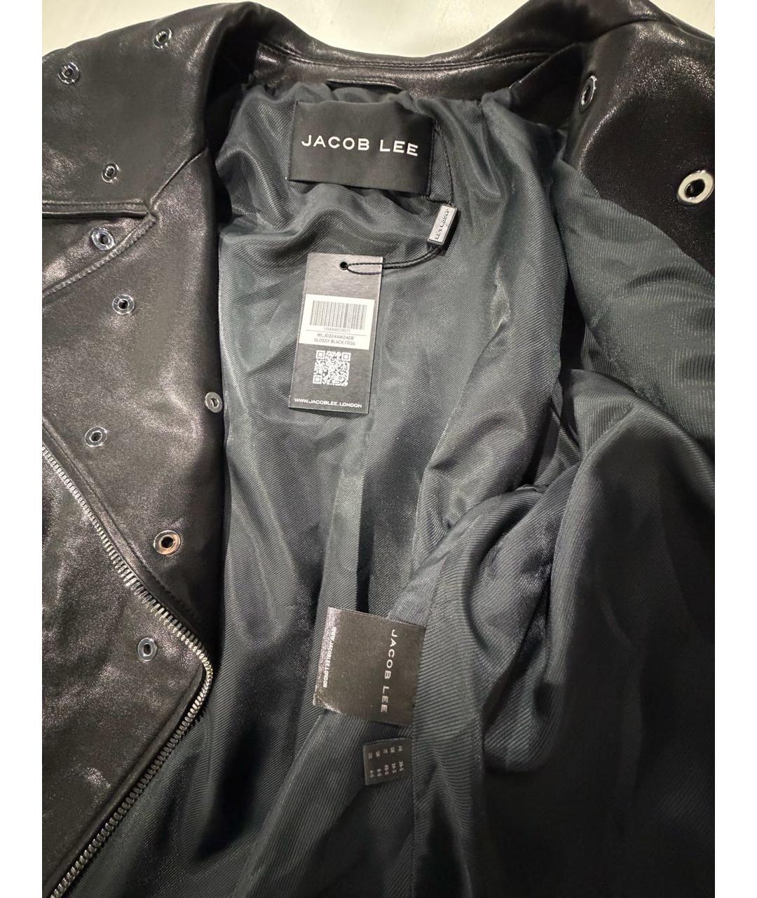 Jacob Lee Черная кожаная куртка, фото 2