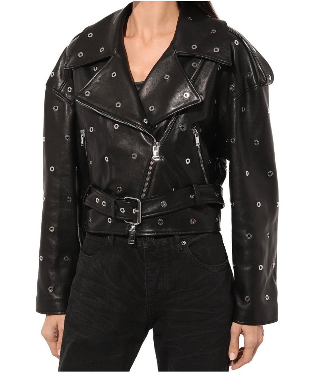 Jacob Lee Черная кожаная куртка, фото 7