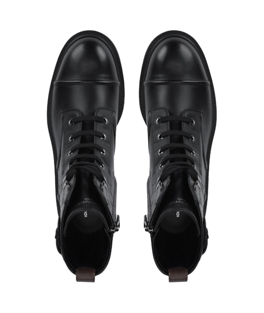 LOUIS VUITTON Черные кожаные ботинки, фото 3