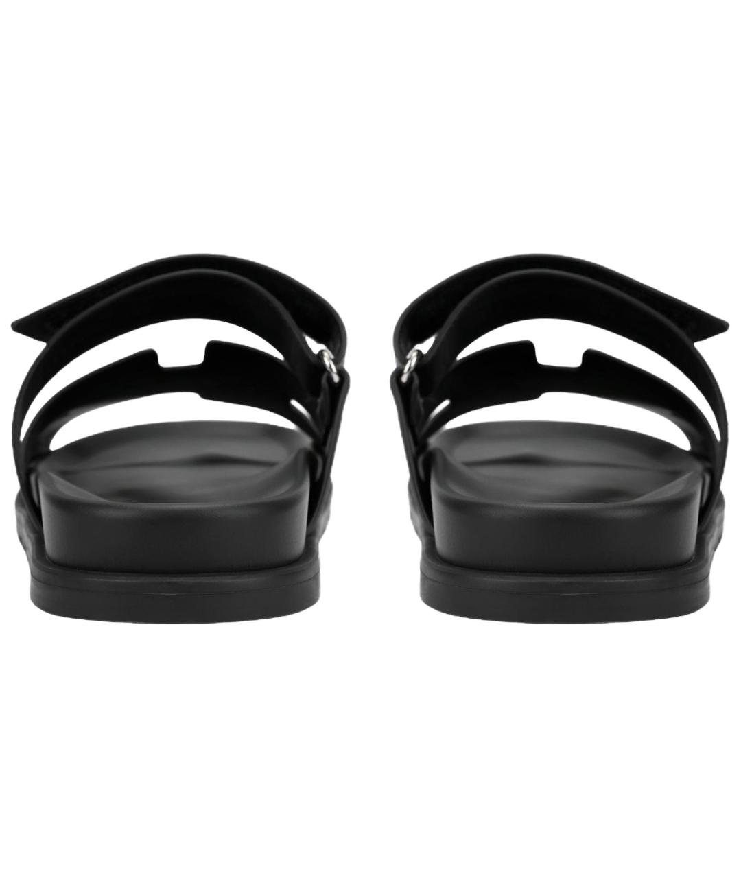 HERMES Черные сандалии, фото 4