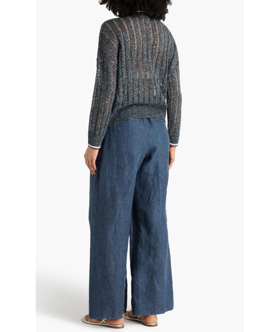 BRUNELLO CUCINELLI Серый льняной джемпер / свитер, фото 3