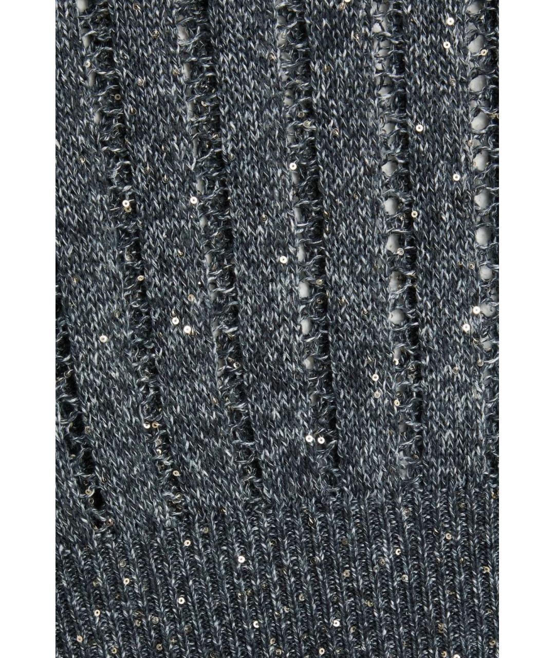 BRUNELLO CUCINELLI Серый льняной джемпер / свитер, фото 4