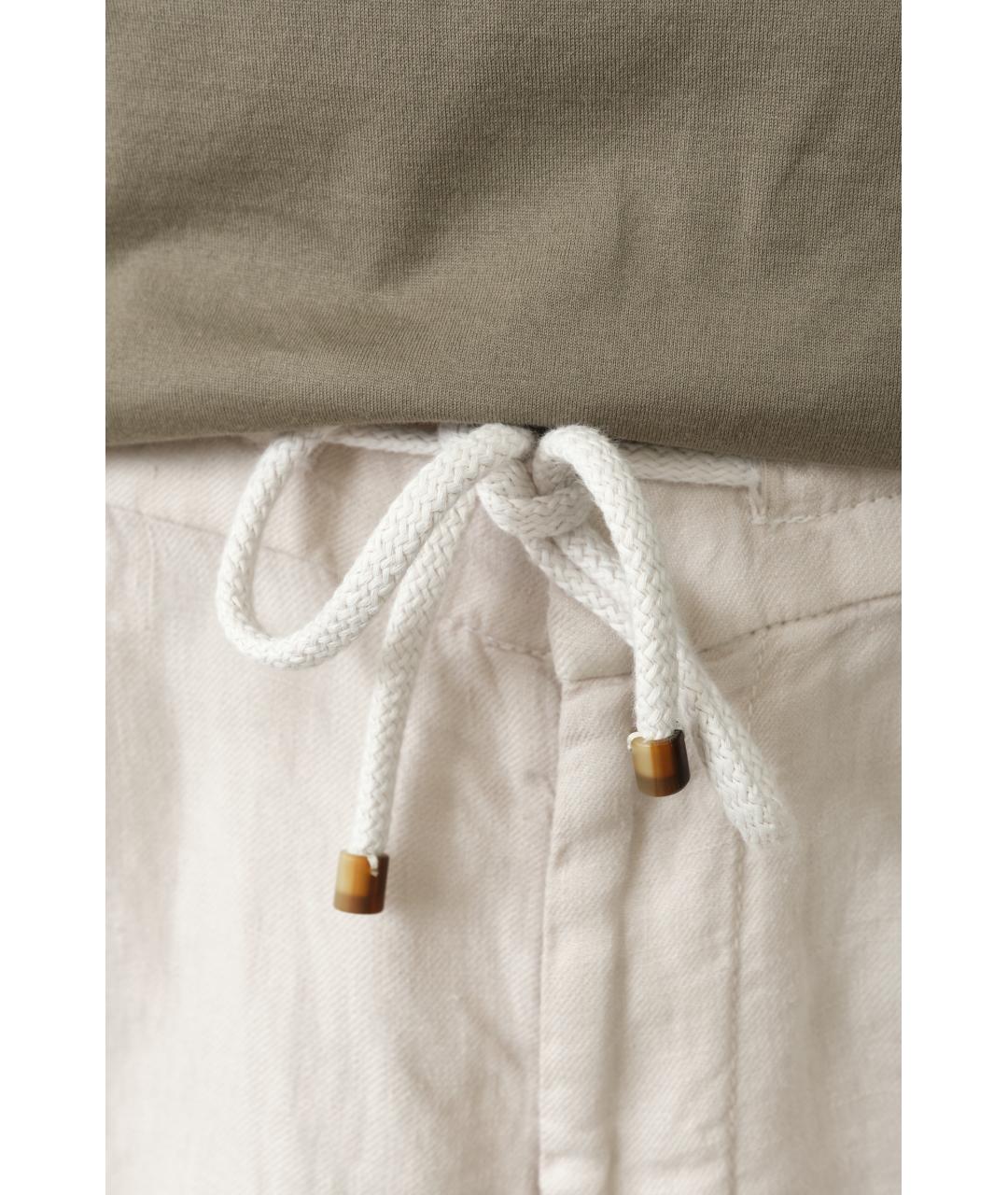 BRUNELLO CUCINELLI Серые льняные шорты, фото 5