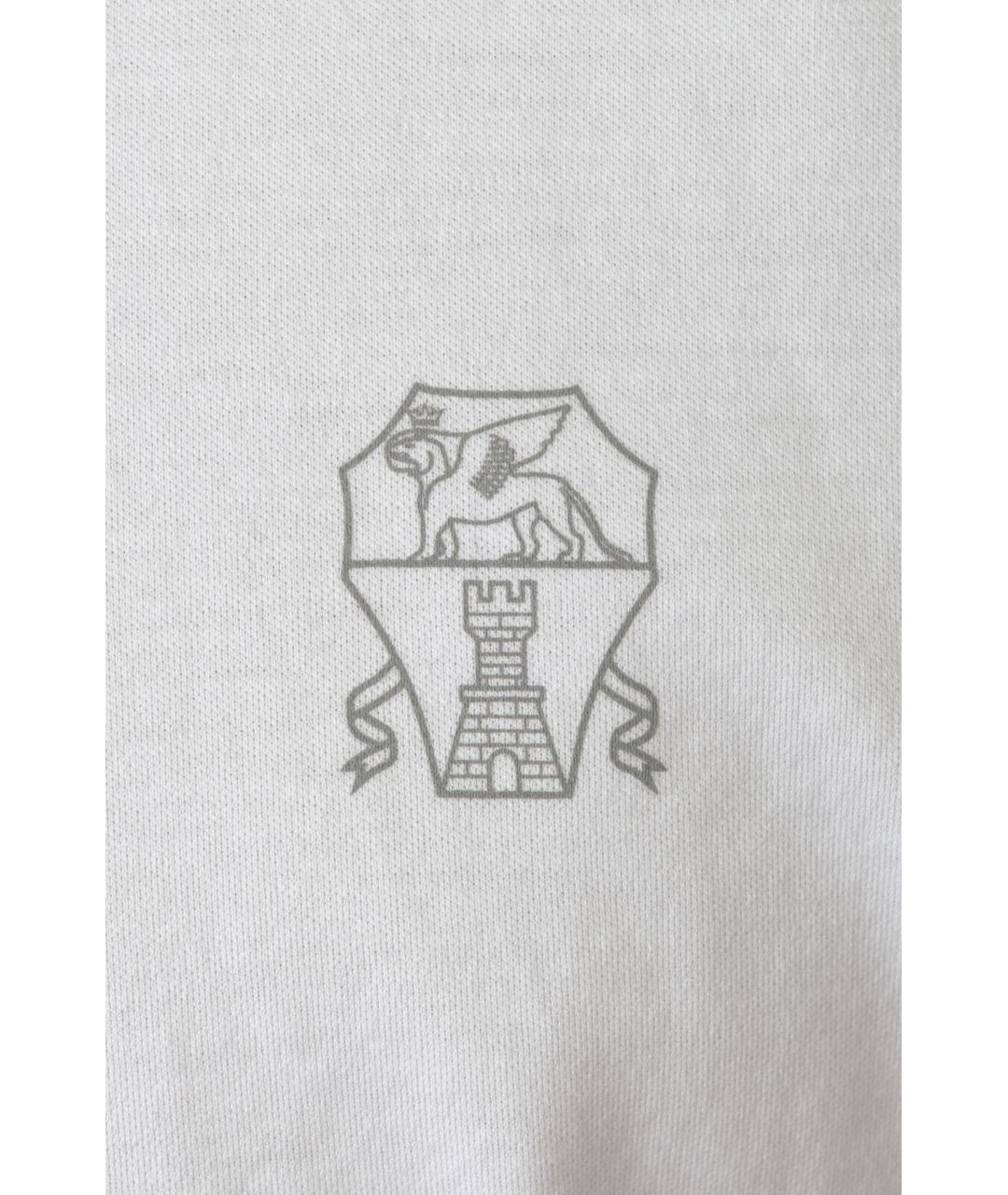 BRUNELLO CUCINELLI Белая хлопковая футболка, фото 5