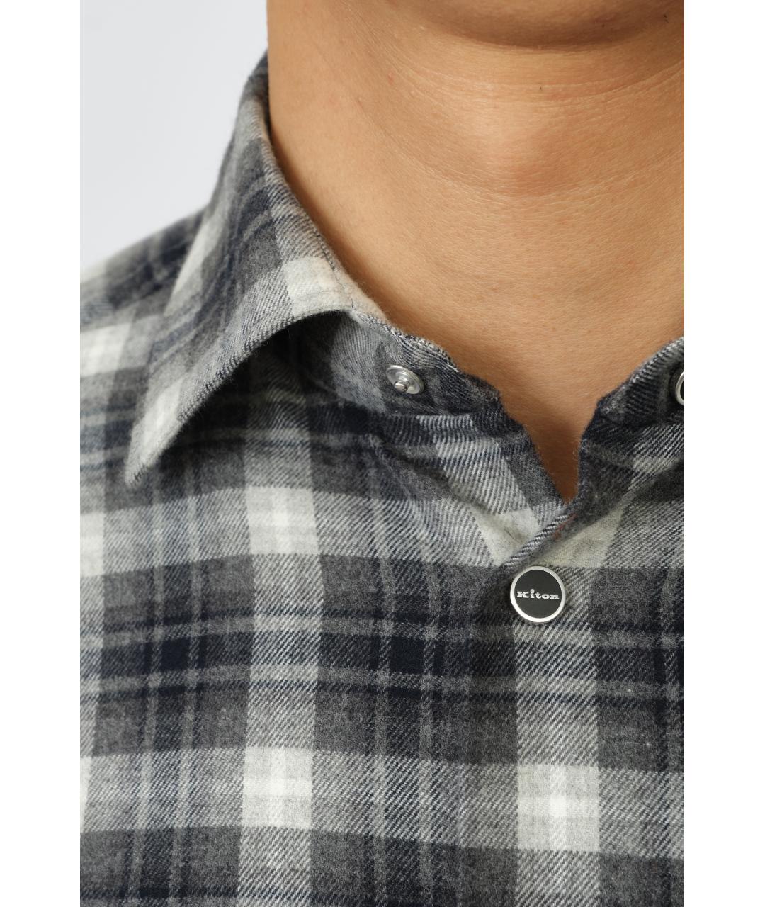 KITON Мульти хлопковая кэжуал рубашка, фото 5