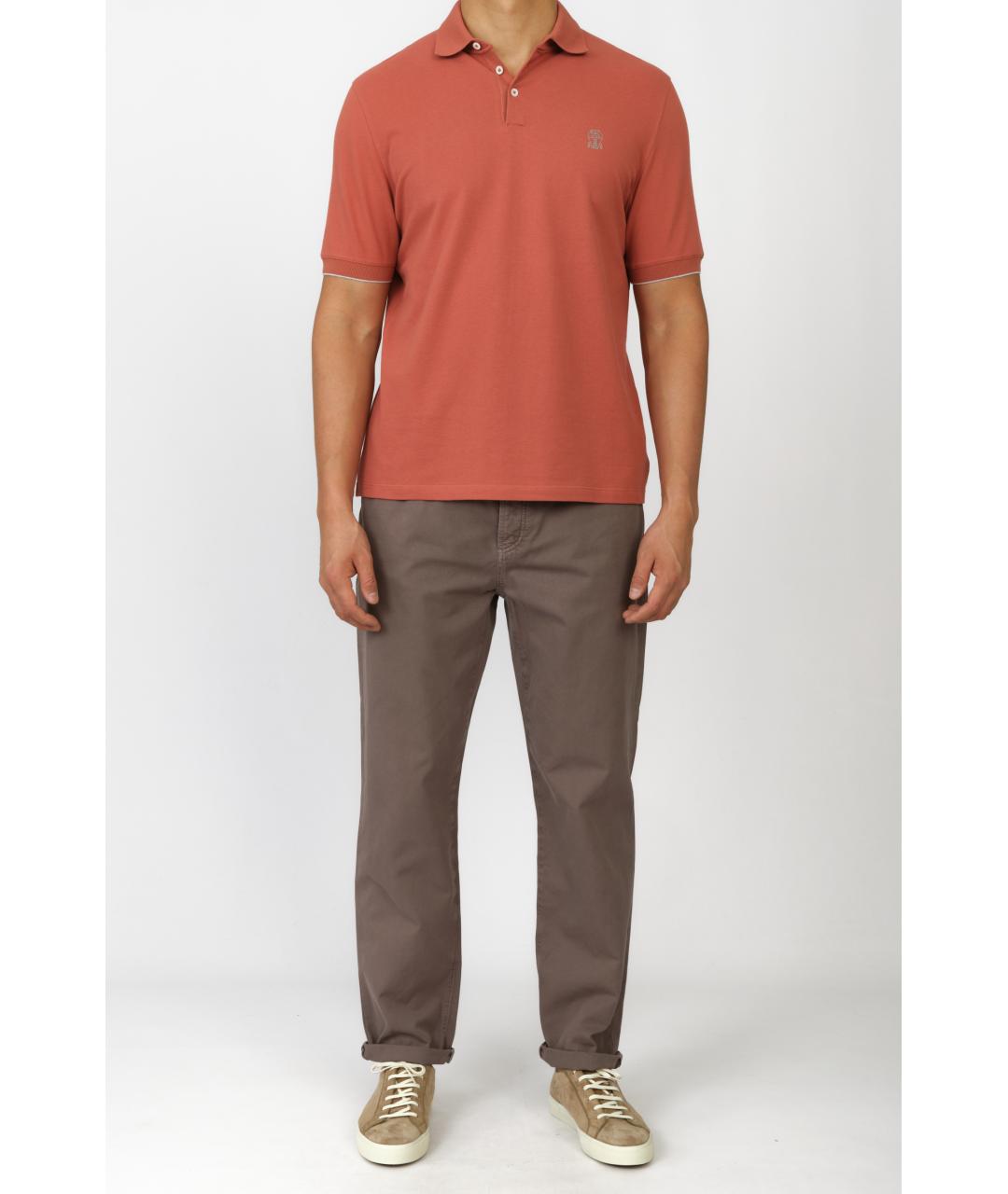 BRUNELLO CUCINELLI Хлопковое поло с коротким рукавом, фото 2