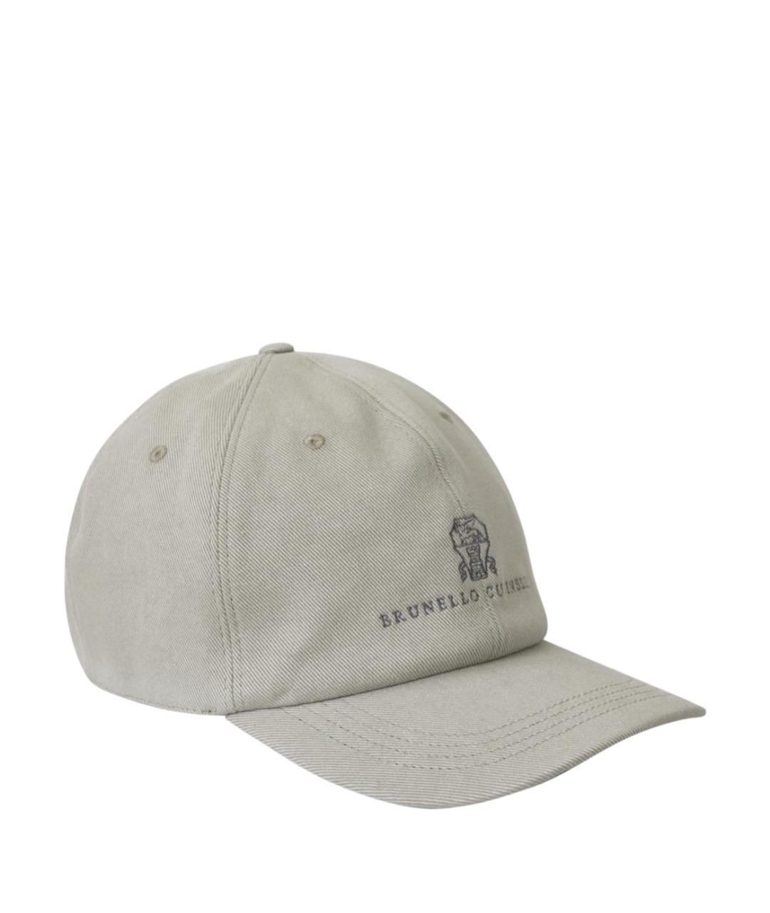 BRUNELLO CUCINELLI Серая хлопковая кепка/бейсболка, фото 1