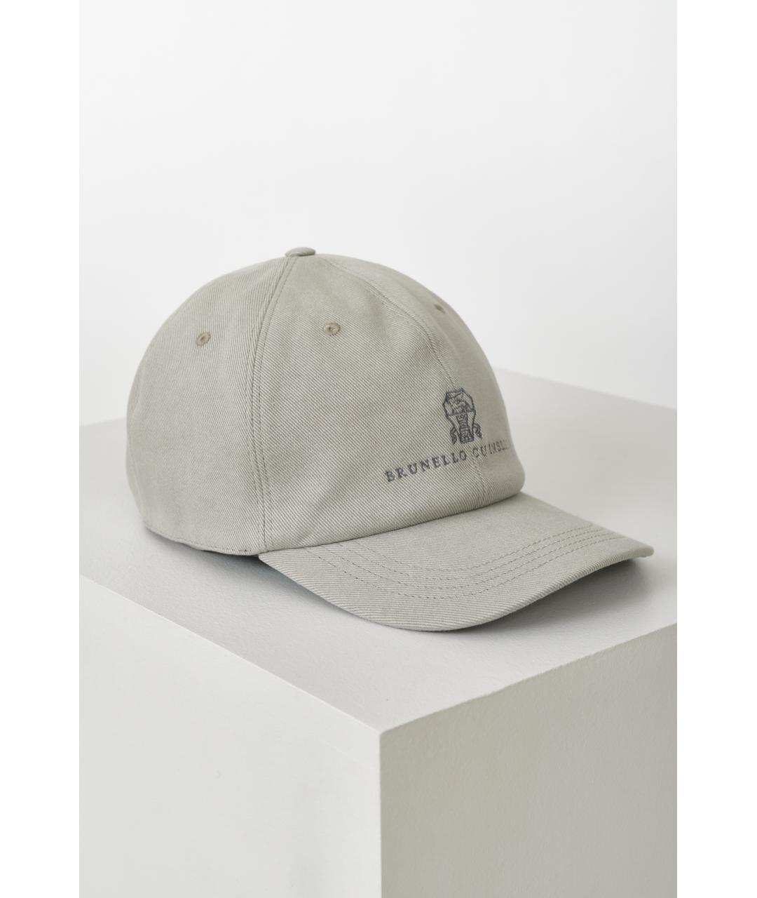 BRUNELLO CUCINELLI Серая хлопковая кепка/бейсболка, фото 4