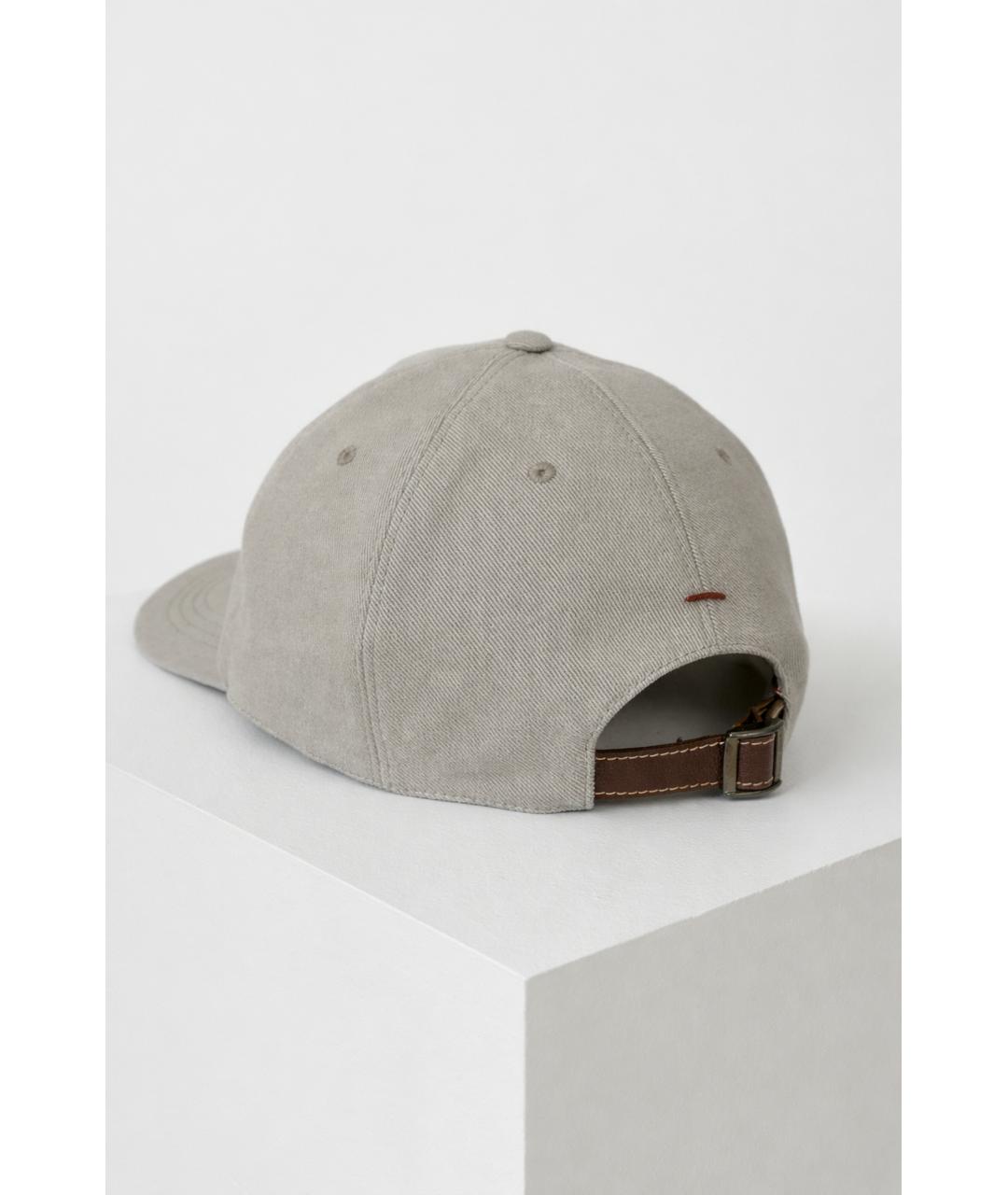 BRUNELLO CUCINELLI Серая хлопковая кепка/бейсболка, фото 2