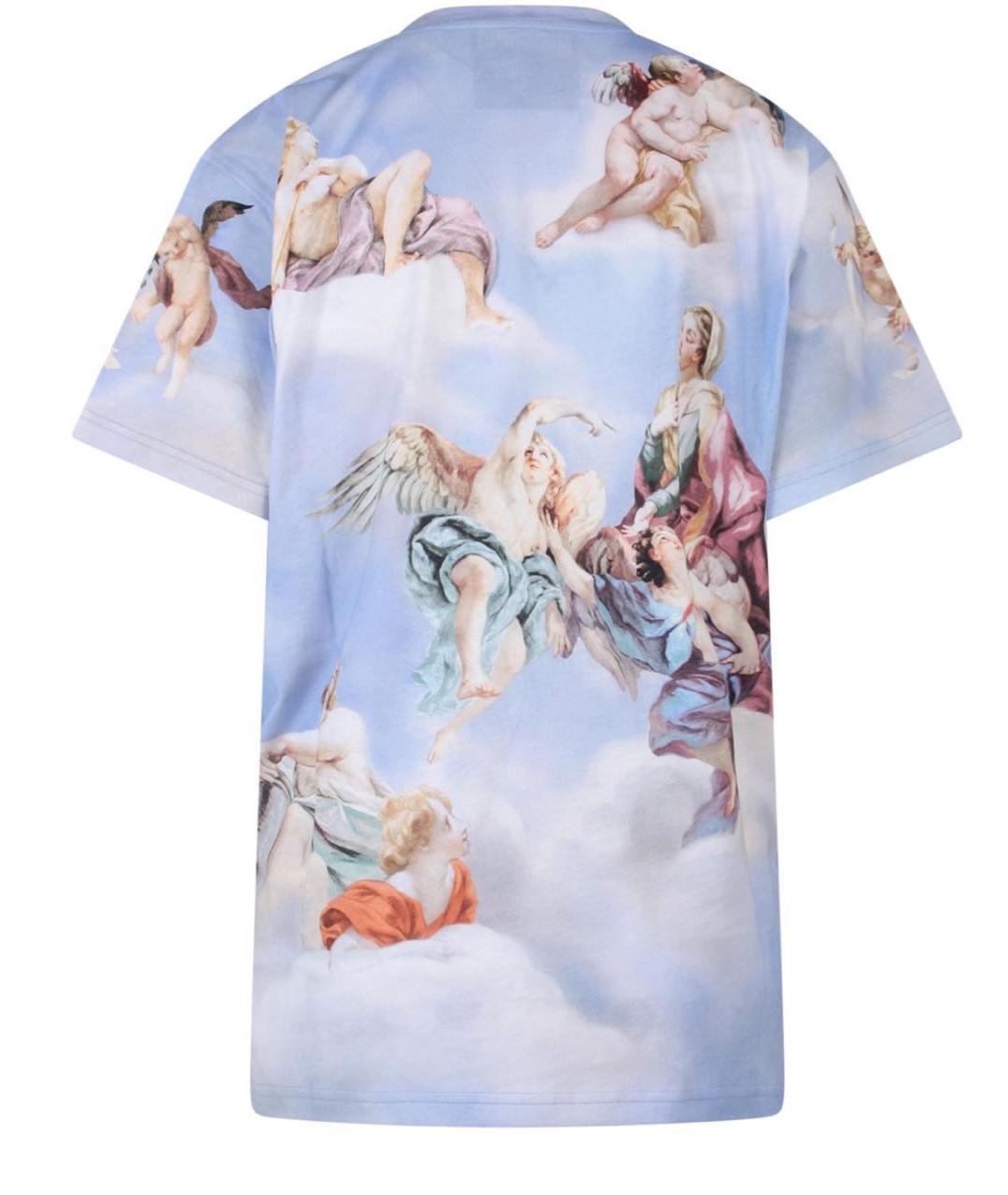 MOSCHINO Голубая хлопковая футболка, фото 2