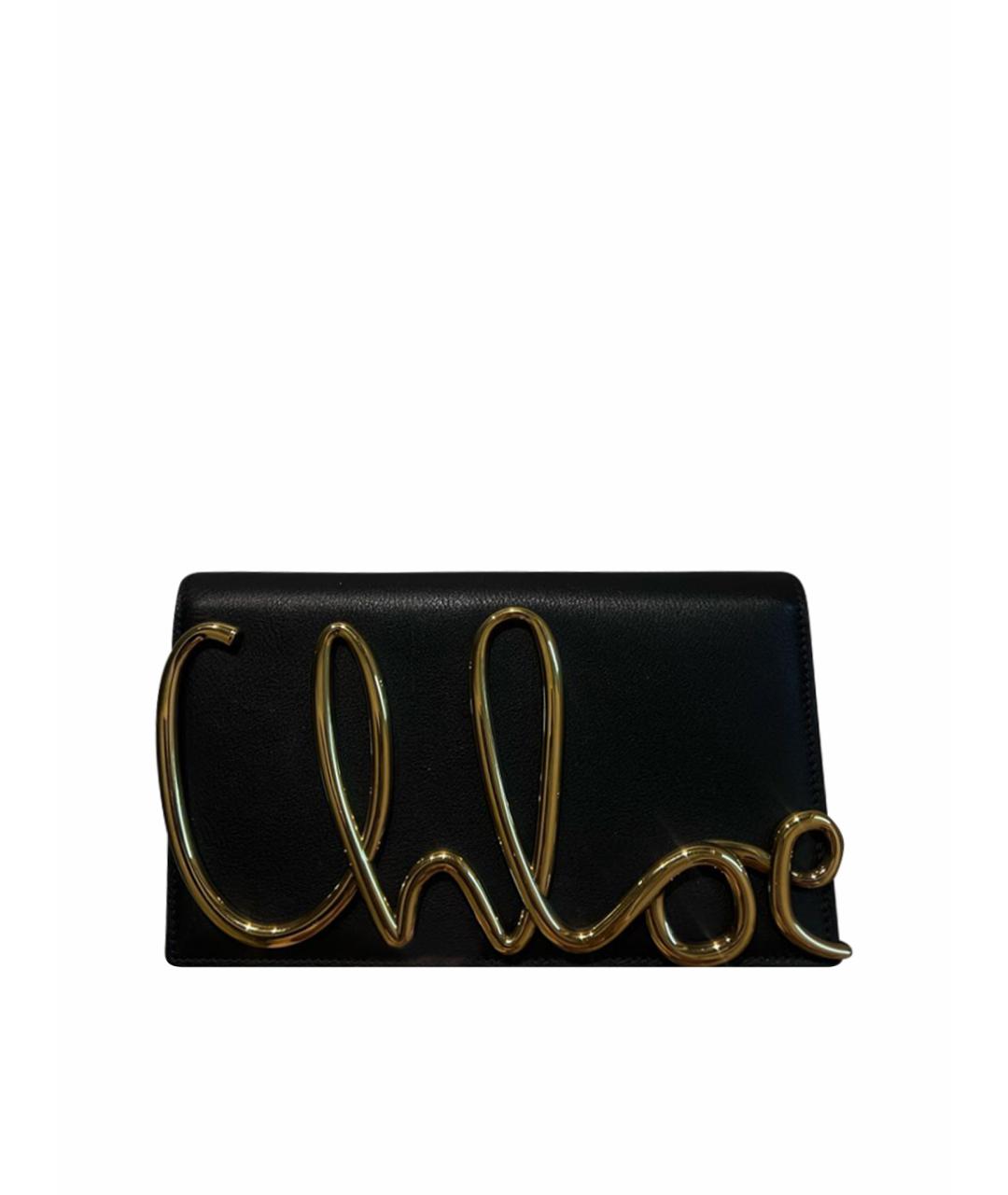 CHLOE Черная кожаная сумка на плечо, фото 1