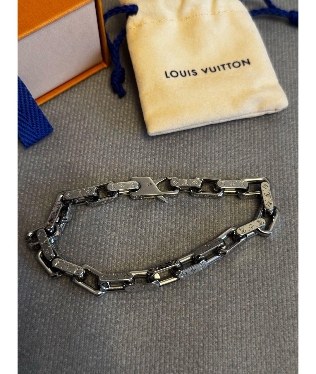 LOUIS VUITTON Серебрянный металлический браслет, фото 2