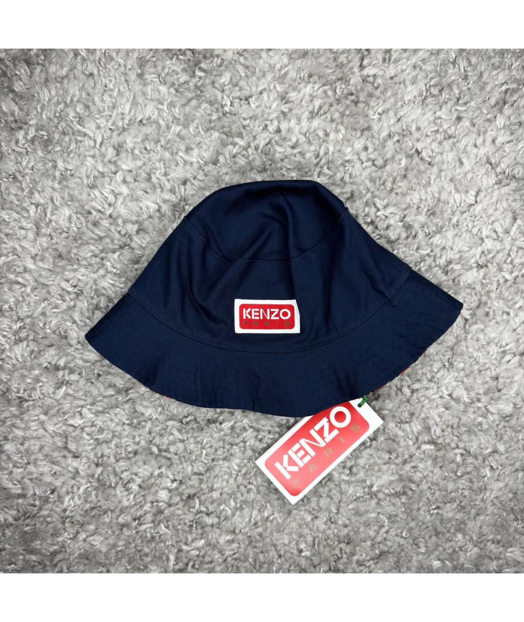 KENZO Темно-синяя хлопковая кепка/бейсболка, фото 6